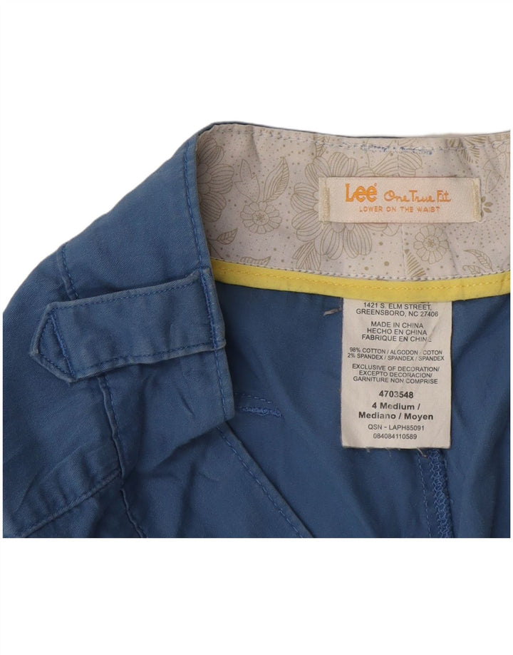 LEE Casual Shorts til kvinder US 4 Small W27 Blue Cotton