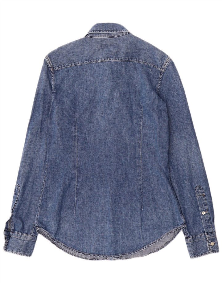 Ralph Lauren Herre Custom Fit denimskjorte lille blå bomuld