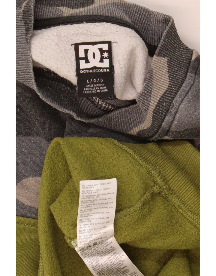 DC Herre Grafisk Sweatshirt Jumper Stor Grøn Camouflage Bomuld
