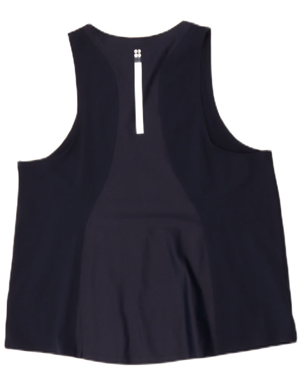 Sweaty Betty Dame Vest Top UK 14 Large Navy Blue Polyamide