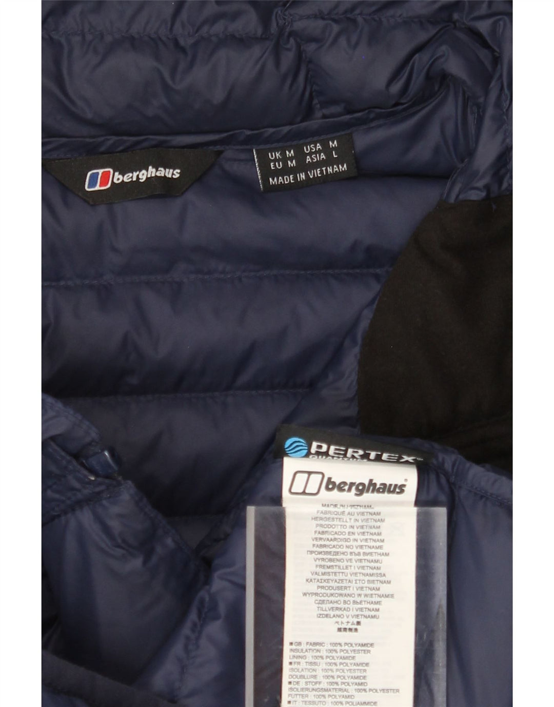 BERGHAUS Polstret jakke med hætte til mænd UK 38 Medium Navy Blue