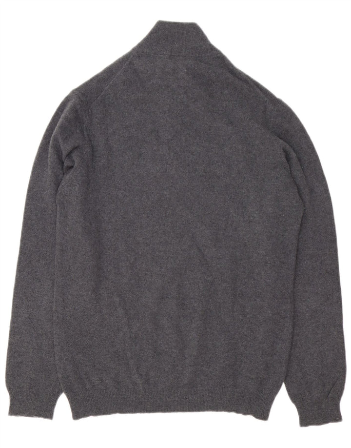 Timberland Herre Zip Neck Jumper Sweater Stor Grå Merinould