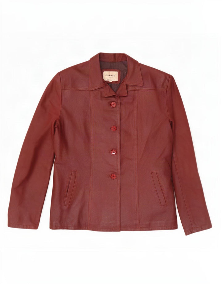 Barone Dame Læderjakke UK 18 XL Brun