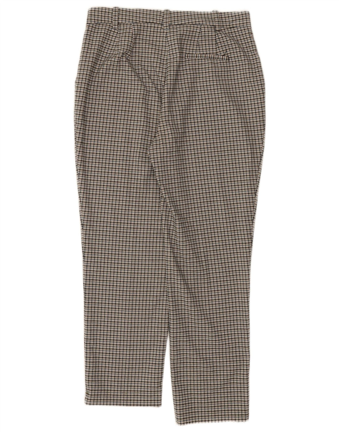 Marks & Spencer Dame Cropped Trousers UK 10 Small W30 L24 Grå ternet