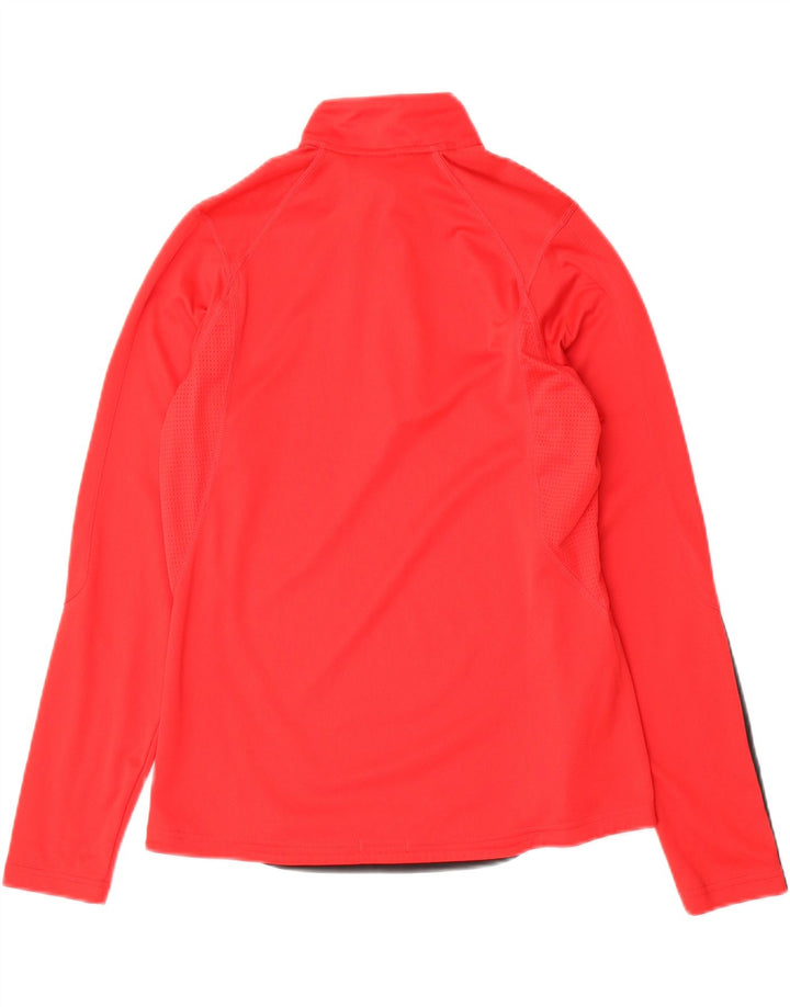 Adidas Dame Climacool Pullover med lynlås-hals Træningsdragt Top UK 14 Medium Rød