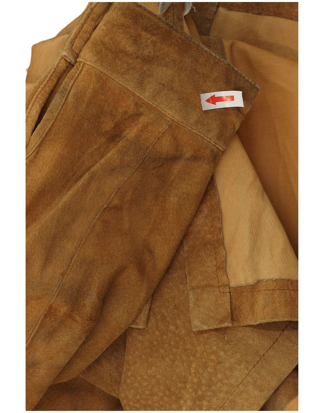 Andrea Mare Dame Overshirt Ruskindsskjorte UK 16 Large Beige Læder