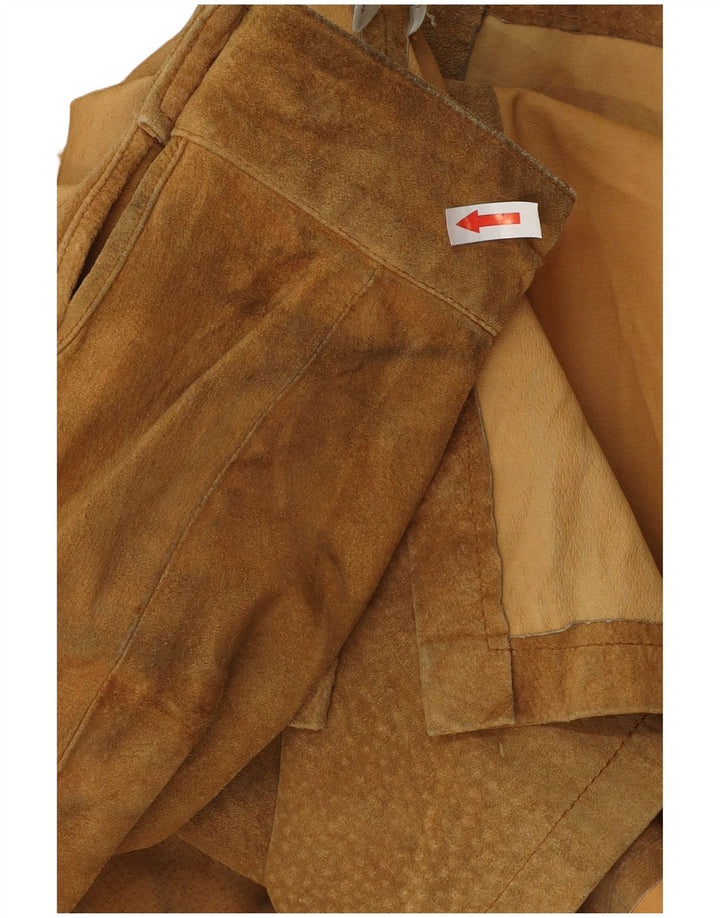 Andrea Mare Dame Overshirt Ruskindsskjorte UK 16 Large Beige Læder