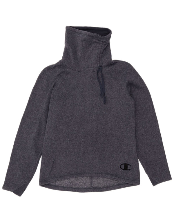 CHAMPION Dame Sweatshirt Jumper UK 12 Medium Navy Blue