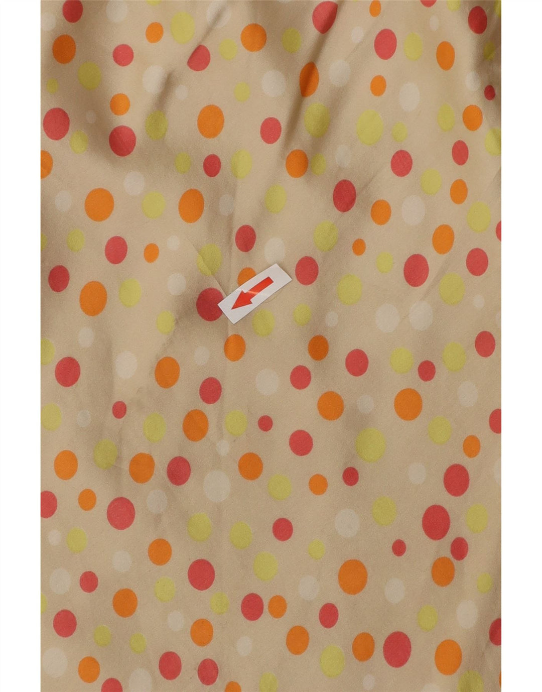 VINTAGE Maxi-nederdel til kvinder W26 Small Beige Polka Dot