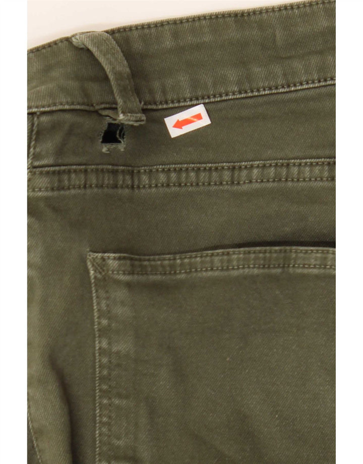 Zara Herre Slim Jeans EU 44 Large W34 L30 Khaki Bomuld
