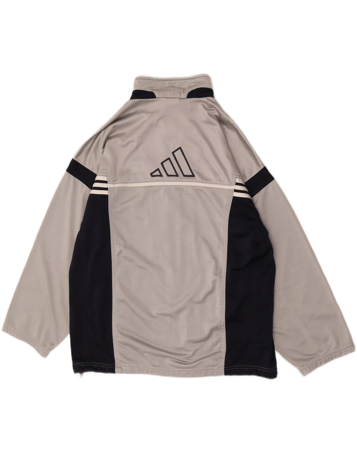 Adidas fuld træningsdragt til mænd UK 38/40 Medium Grey Colourblock Polyester