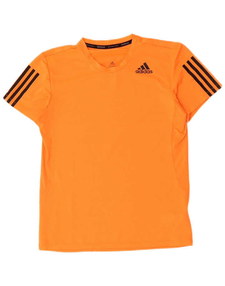 ADIDAS Aeroready T-Shirt Top Medium Orange Polyester til mænd