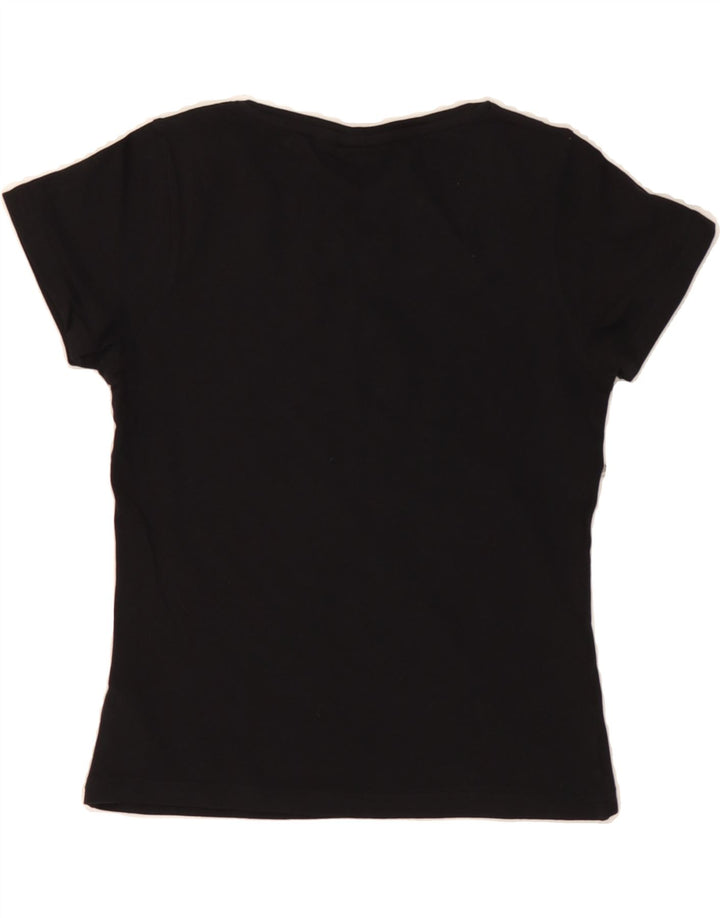 FILA Womens Graphic T-Shirt Top UK 12 Medium Black Cotton Vintage Fila and Second-Hand Fila from Messina Hembry 