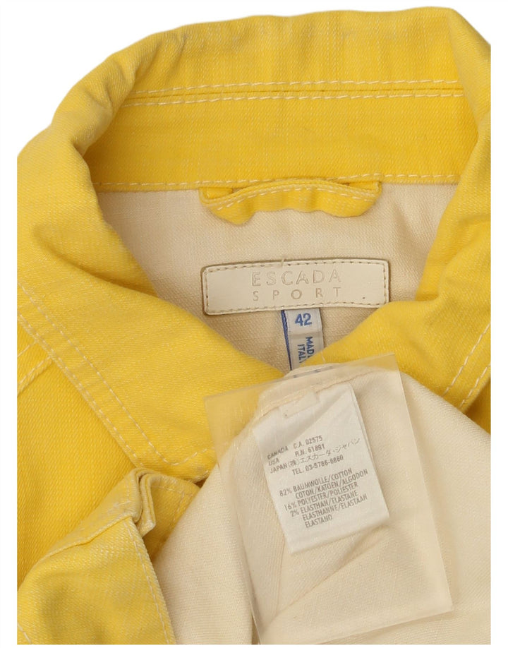 Escada Bomberjakke til kvinder IT 42 Medium Yellow Cotton Sports