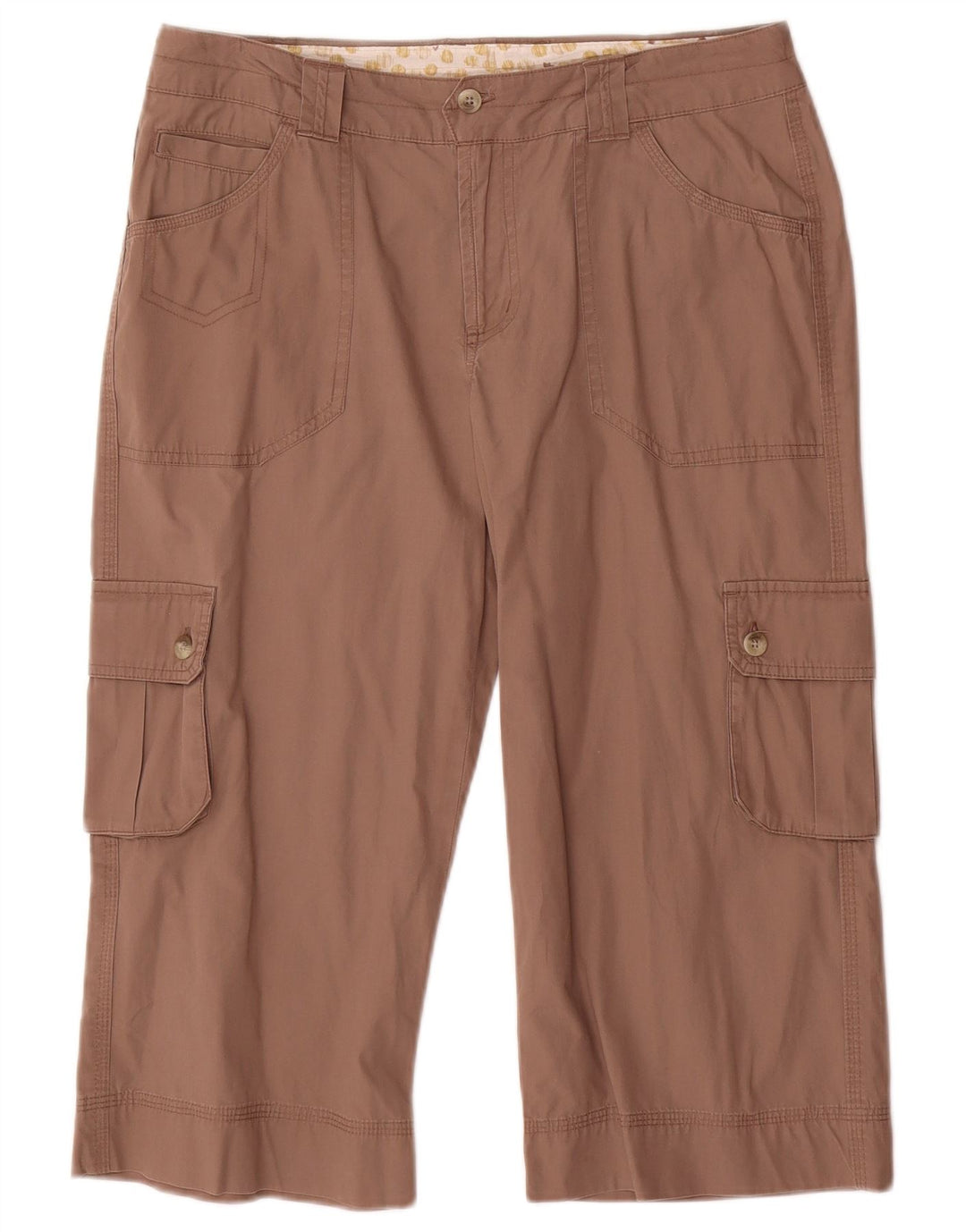 COLUMBIA Dame Cargo Capri Bukser US 8 Medium W32 L19 Brun Bomuld