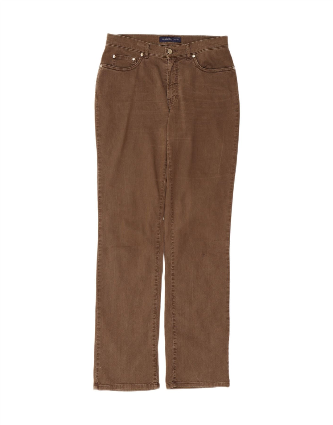 TRUSSARDI Womens Straight Jeans W31 L34 Brown Cotton Vintage Trussardi and Second-Hand Trussardi from Messina Hembry 