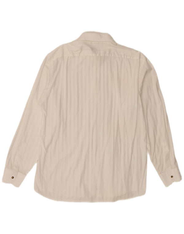 Rodrigo Mens Shirt Size 42 16 1/2 Large White Pinstripe Cotton