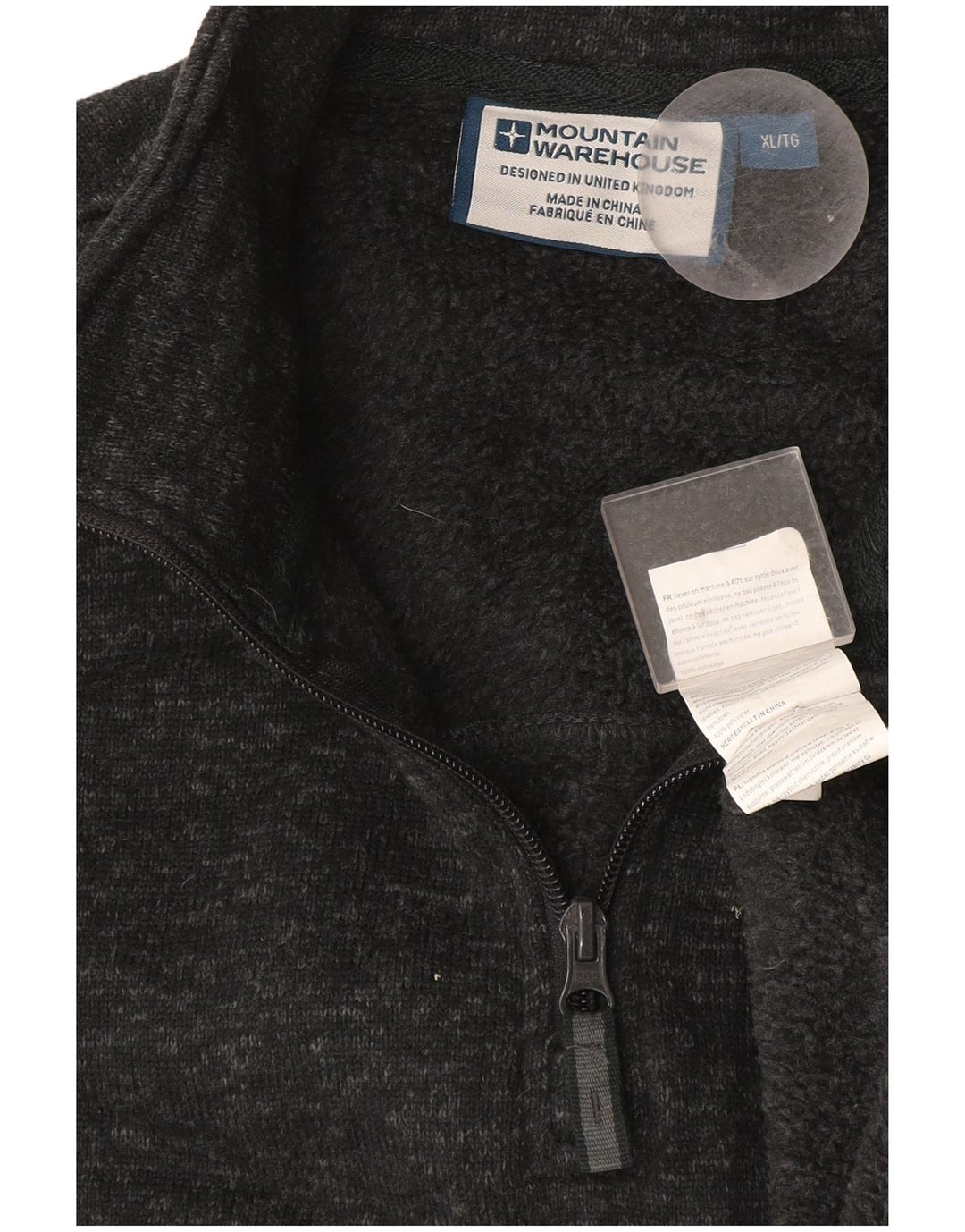 Mountain Warehouse Herre Zip Neck Sweatshirt Jumper XL Grå Flecked