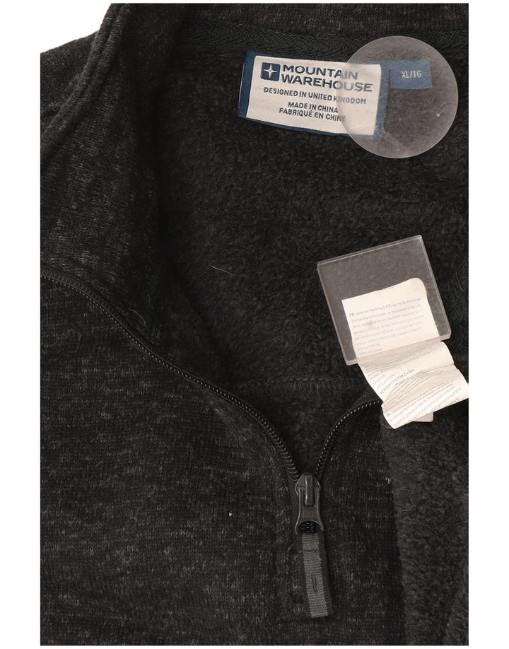 Mountain Warehouse Herre Zip Neck Sweatshirt Jumper XL Grå Flecked