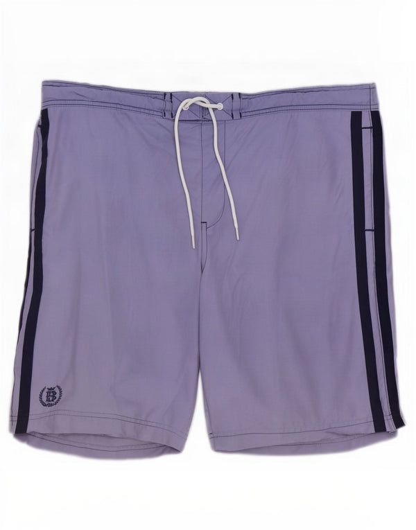 Marks & Spencer Badeshorts til mænd 2XL lilla stribet bomuld