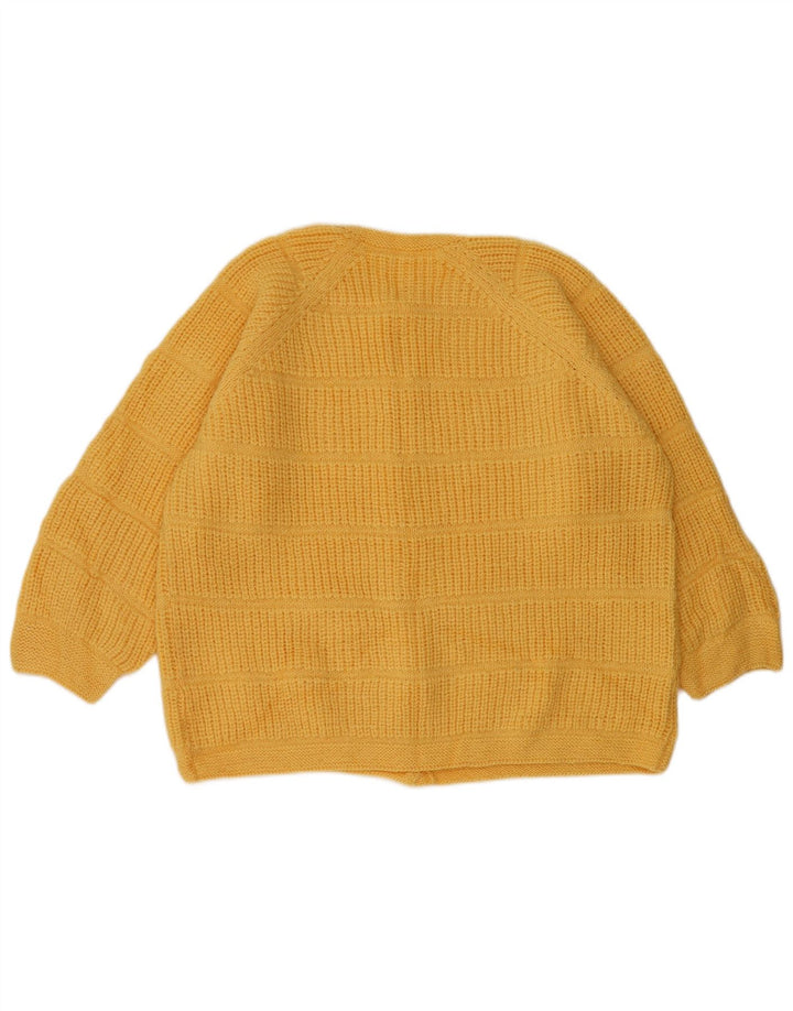 Vintage dame cardigan sweater UK 14 Large Yellow
