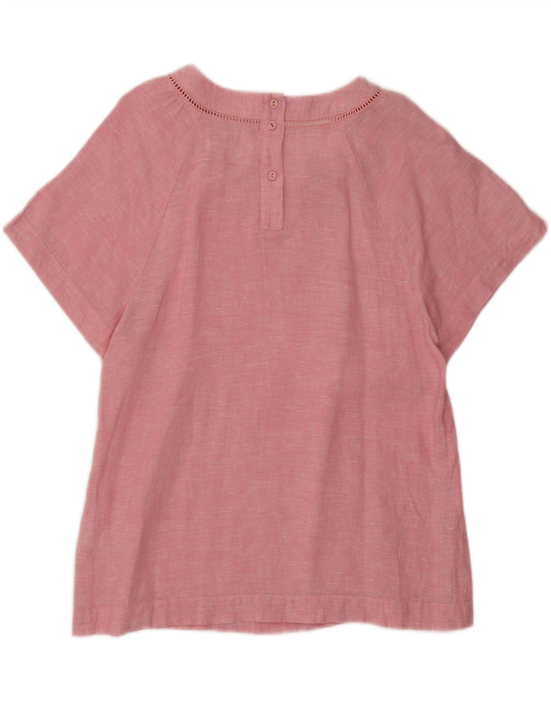 White Stuff Damebluse Top UK 10 Small Pink Flecked Linen
