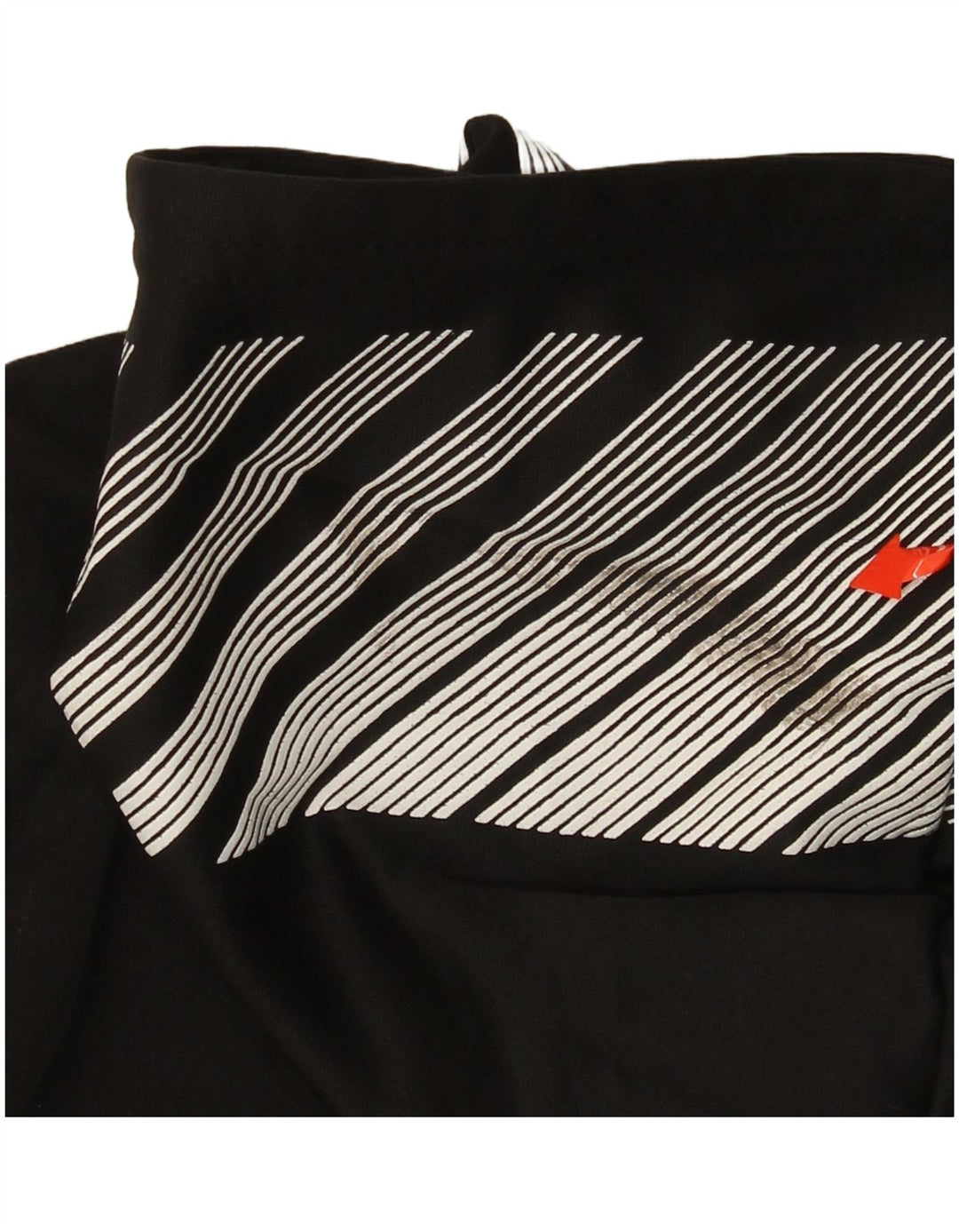 PUMA piger grafisk hættetrøje med lynlås 7-8 år Lille sort polyester