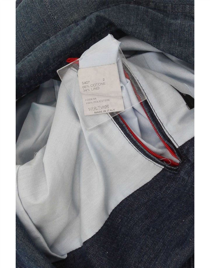 Daniele Alessandrini Herre 3-knaps denim blazerjakke IT 54 2XL Marineblå