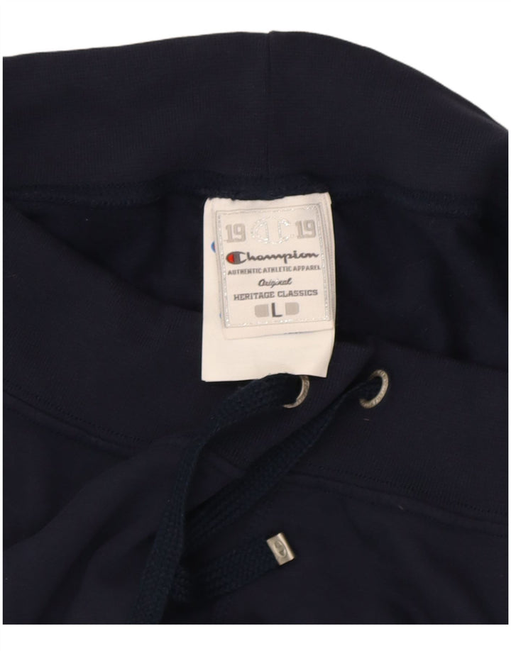 Champion Womens Heritage Classics Træningsdragt Bukser UK 16 Large Navy Blue