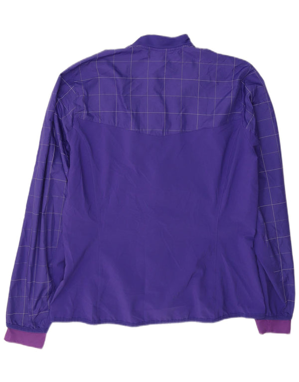 Adidas træningsdragt topjakke til kvinder UK 16 Stor lilla ternet polyester