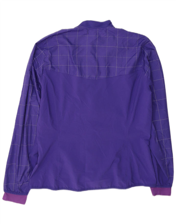 Adidas træningsdragt topjakke til kvinder UK 16 Stor lilla ternet polyester