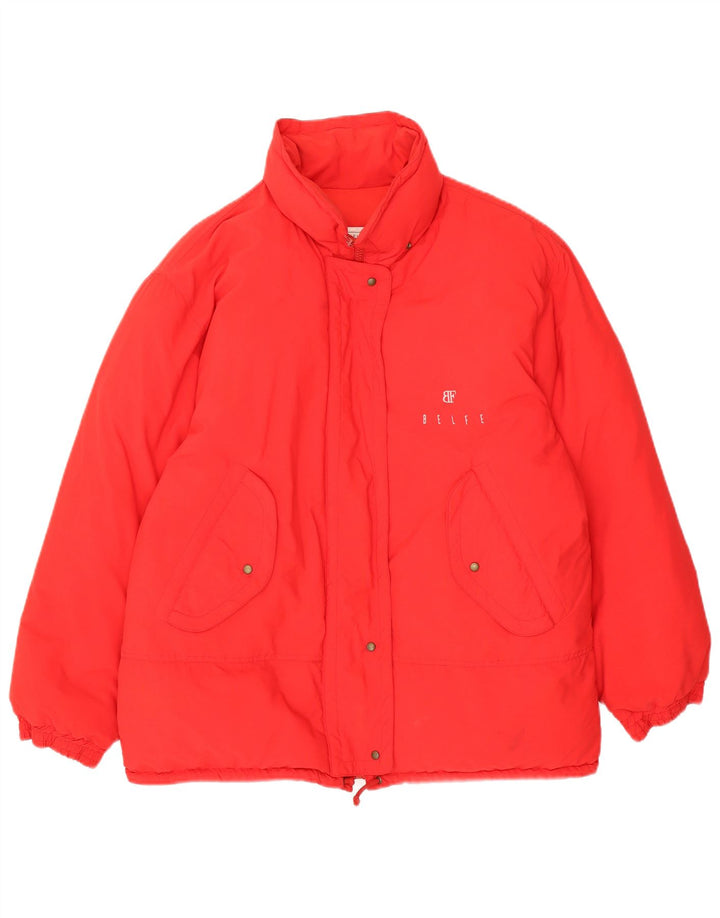Belfe & Womens Oversized Polstret Jakke UK 16 Large Red