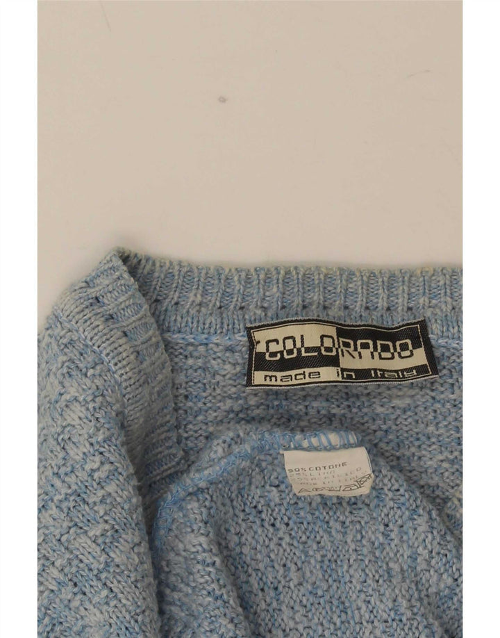 Colorado Herre V-hals sweater Medium Blue Flecked Bomuld
