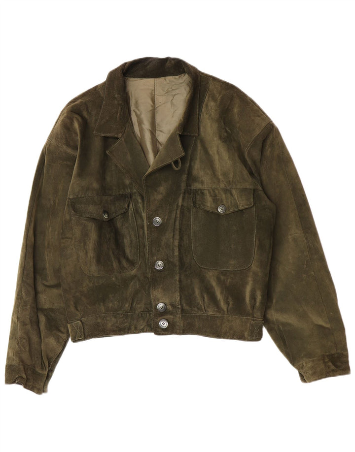 Penelope Dame Ruskindsjakke IT 48 XL Khaki Læder