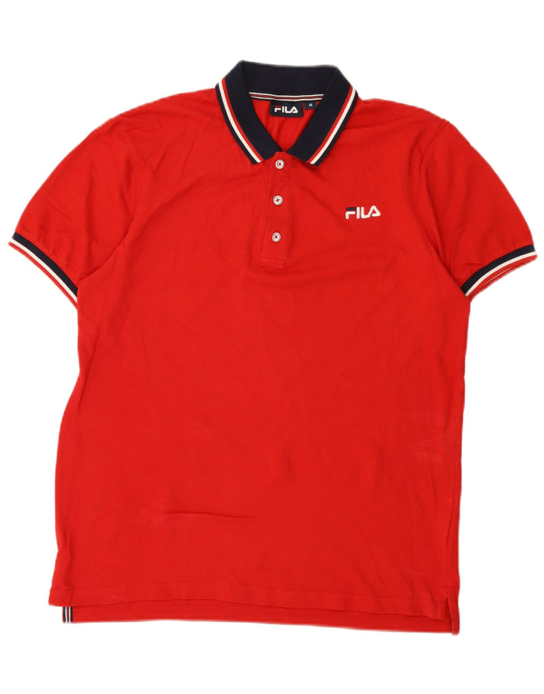 Fila Poloskjorte til mænd Medium Rød Colourblock Bomuld