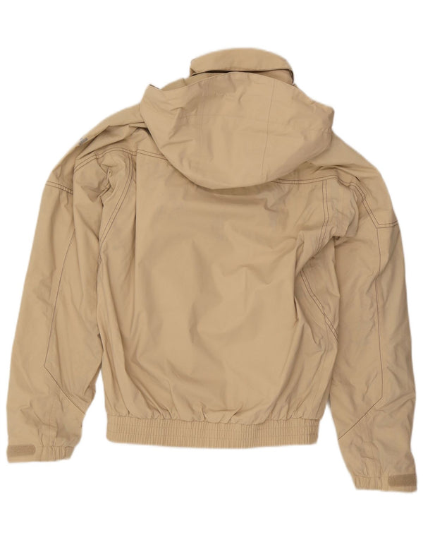 Helly Hansen Herre Grafisk Hooded Bomber Jacket UK 36 Small Beige Nylon
