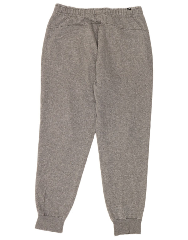 PUMA Mens Tracksuit Trousers Joggers Large  Grey Cotton