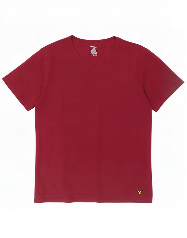 Lyle & Scott T-shirt top til kvinder UK 20 2XL rødbrun bomuld