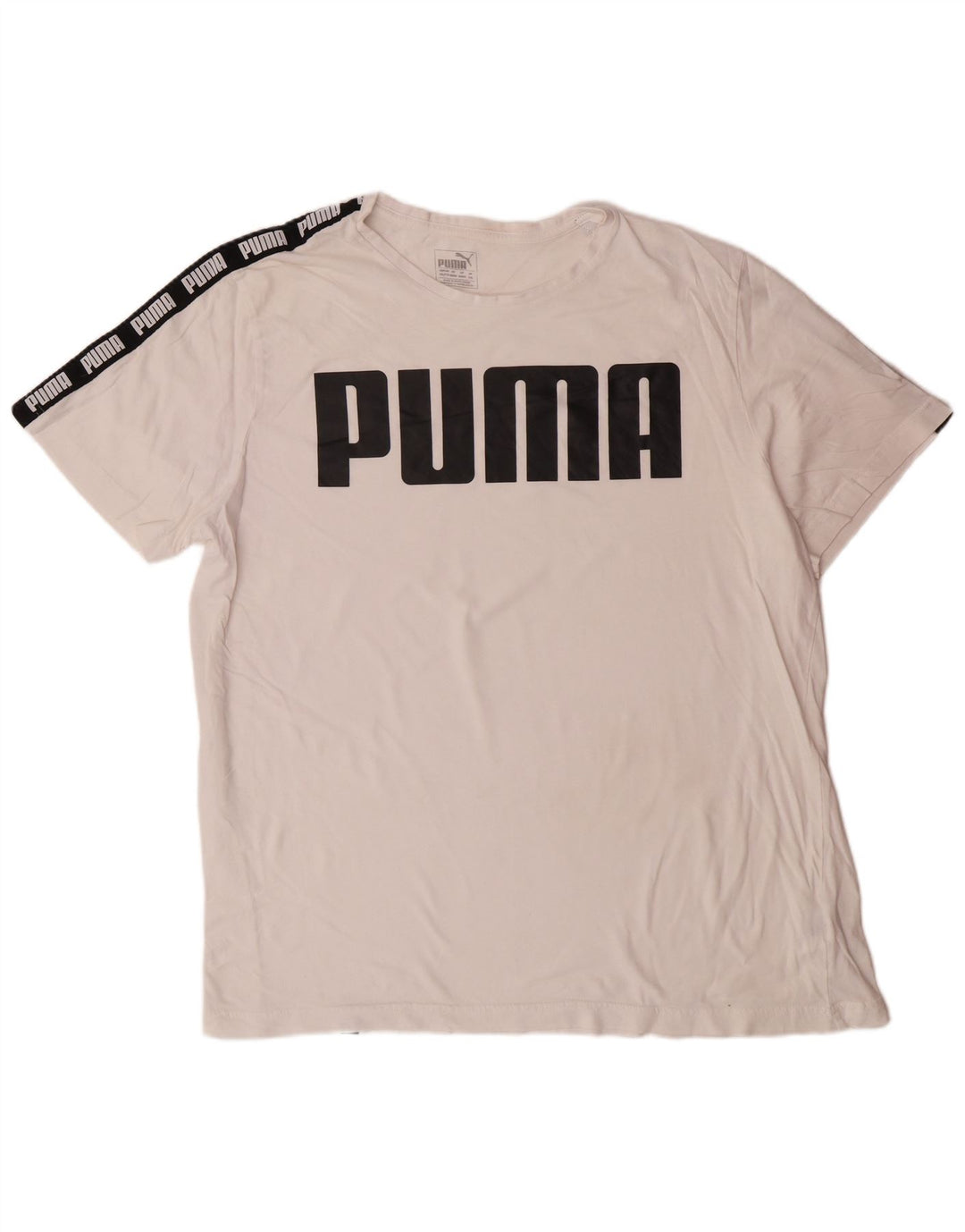 PUMA Herre grafisk T-shirt top 2XL hvid bomuld
