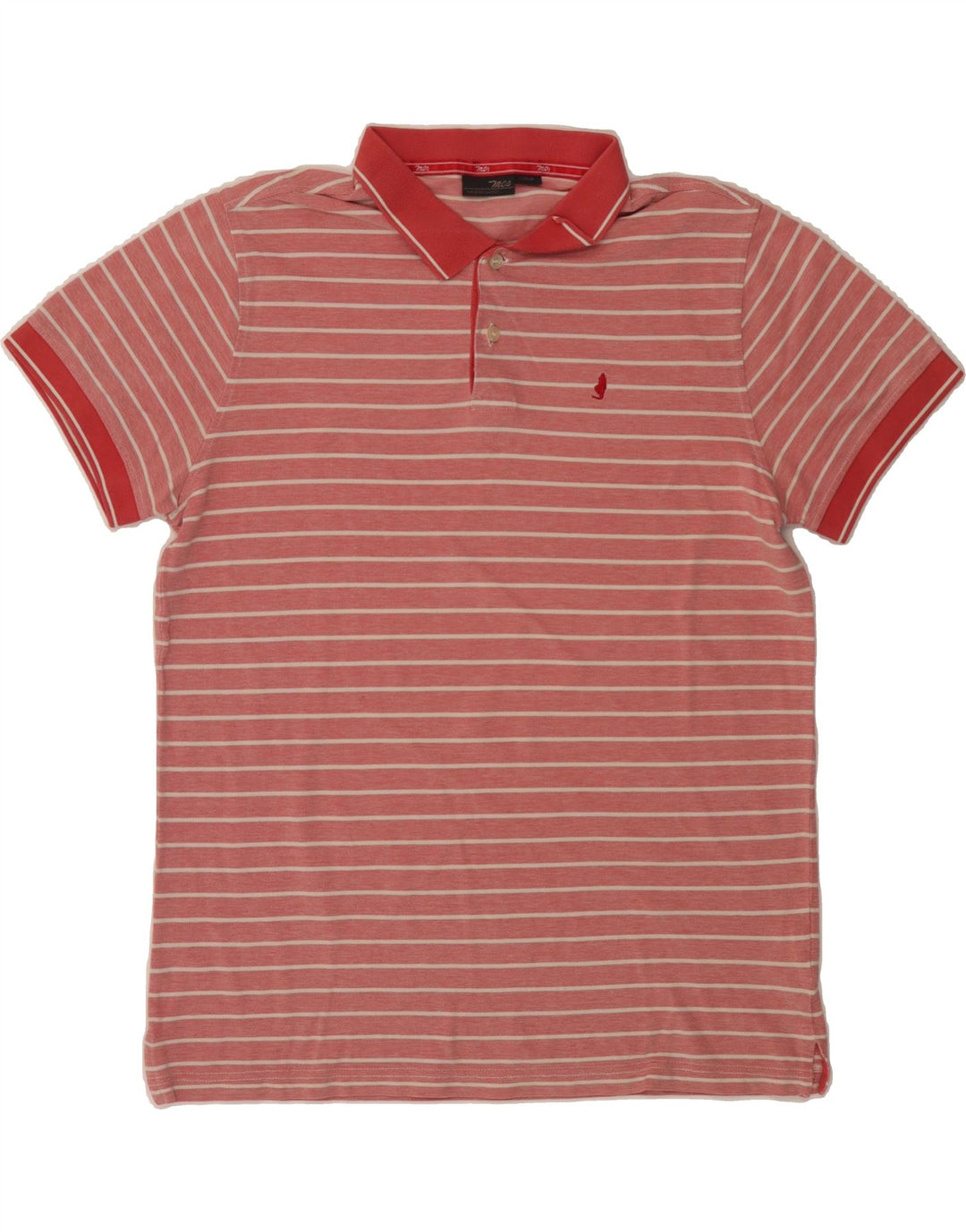 MARLBORO CLASSICS Mens Polo Shirt Large Red Striped Cotton Vintage Marlboro Classics and Second-Hand Marlboro Classics from Messina Hembry 