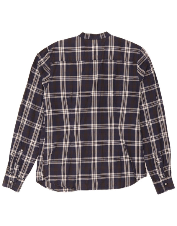 North Sails Dame Ruffle Front Pullover Shirt UK 18 XL Navy Blue Check