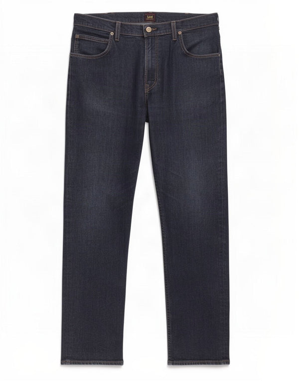 Lee Mens Brooklyn Straight Jeans W36 L34 Marineblå Bomuld