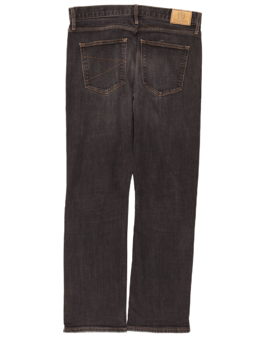 Marks & Spencer Herre Blue Harbor Straight Jeans W34 L31 Sort Bomuld