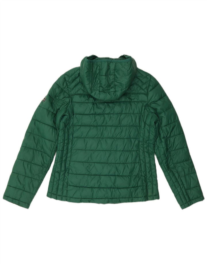 Michael Kors Dame Hættejakke UK 14 Medium Grøn Nylon