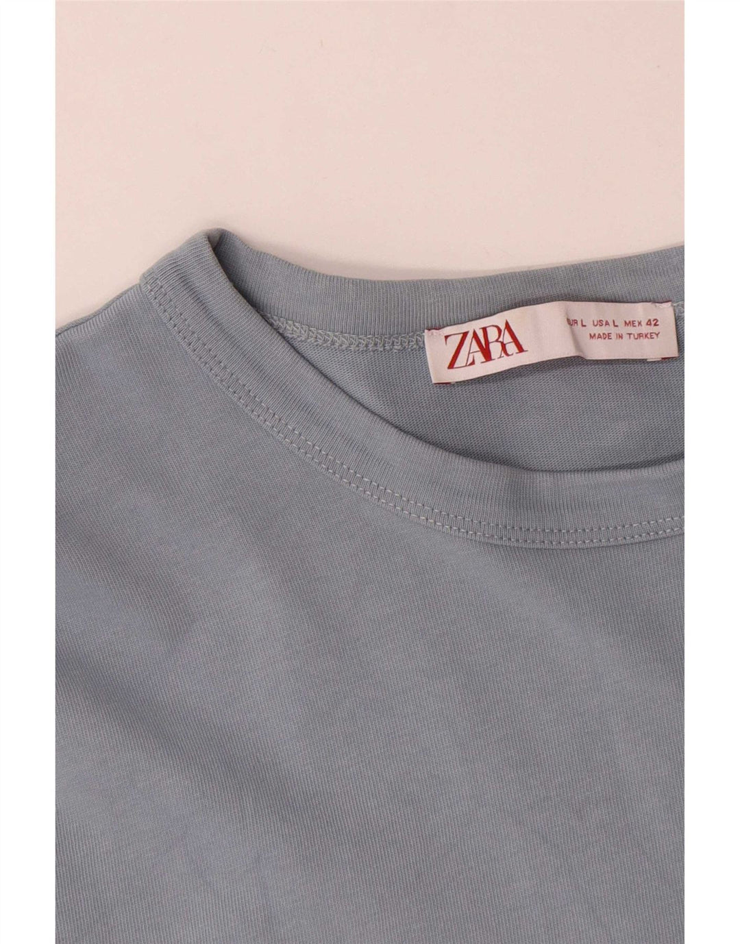 Zara Herre Top Langærmet Stor Blå