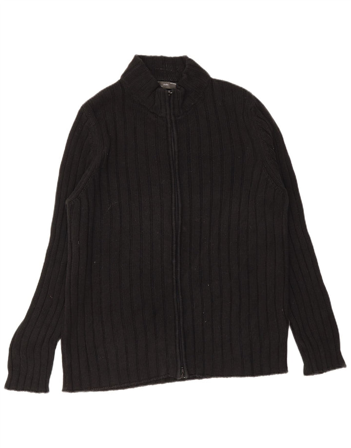 ZARA Cardigan sweater til mænd XL Sort bomuld