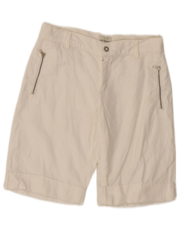 Calvin Klein Casual Shorts til kvinder W24 XS Hvid bomuld