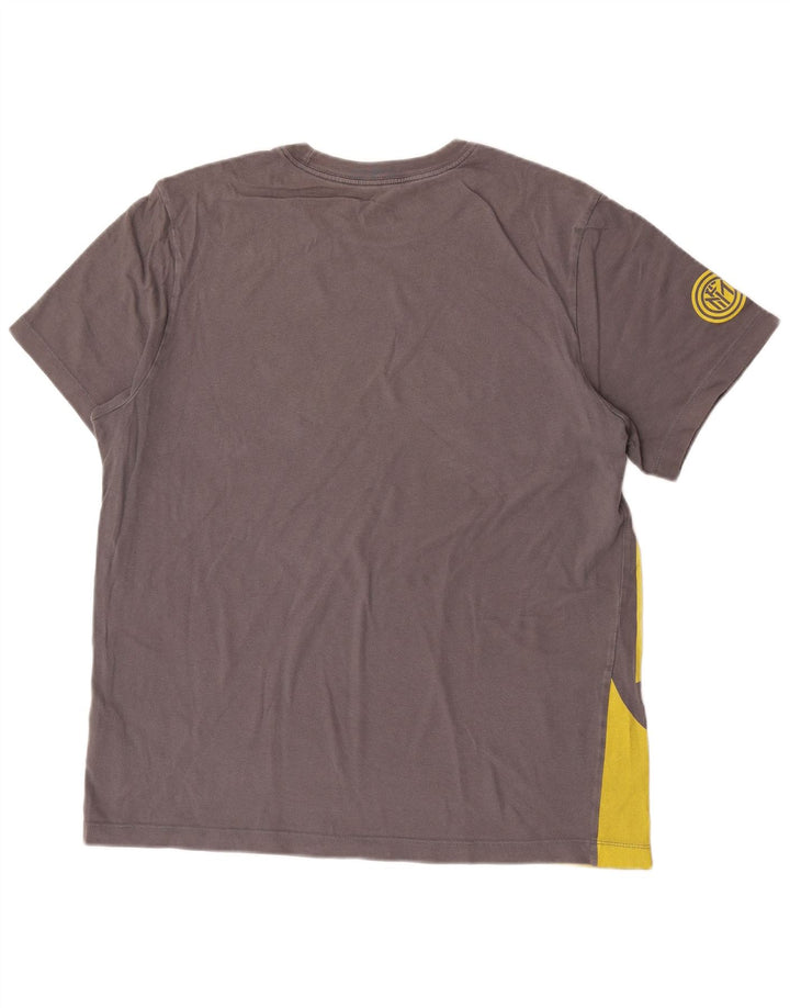 NIKE Grafisk T-shirt top til mænd, stor grå bomuld