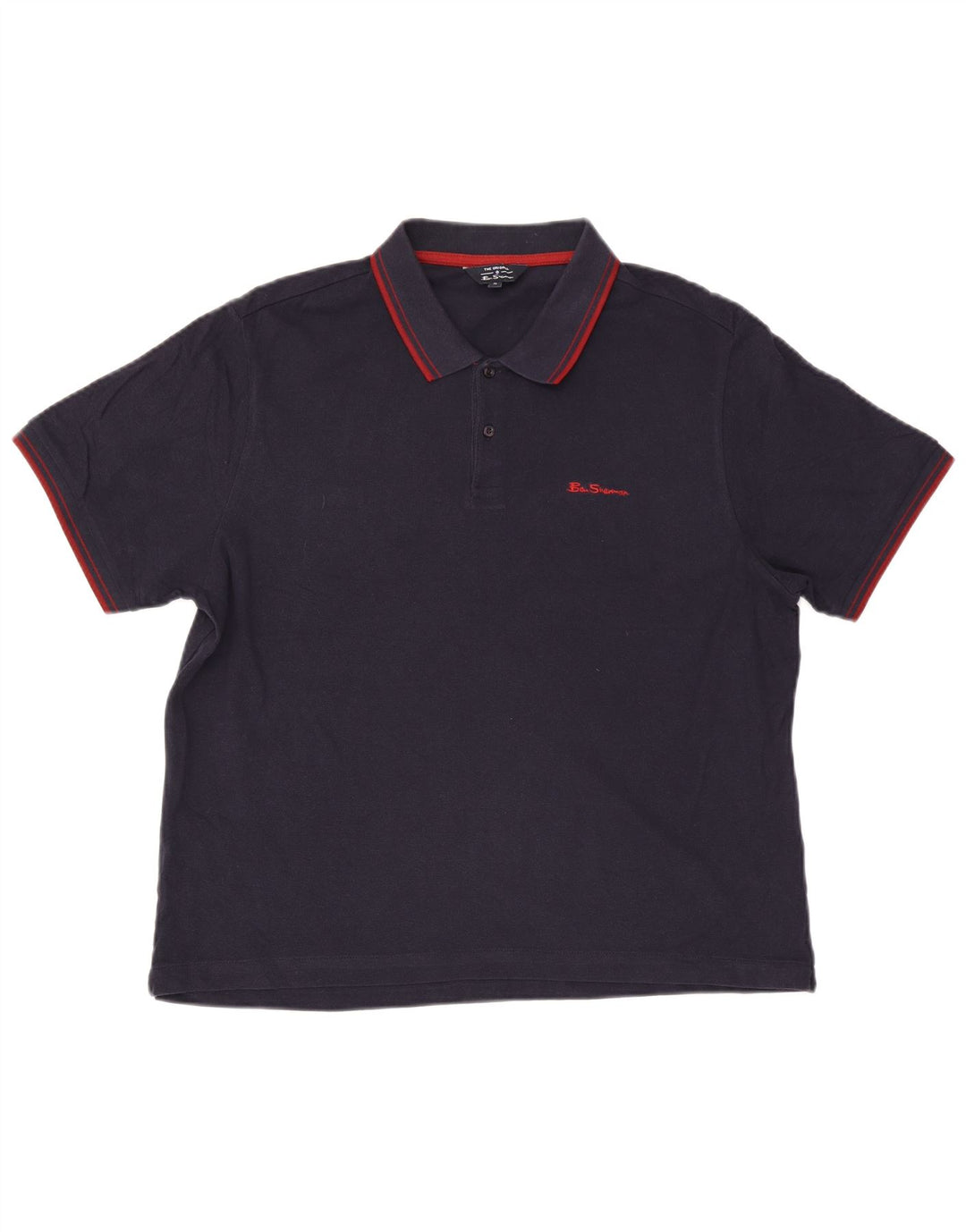 Ben Sherman herre poloshirt XL marineblå bomuld