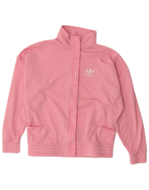 Adidas piger grafisk træningsdragt topjakke 11-12 år Pink Polyester
